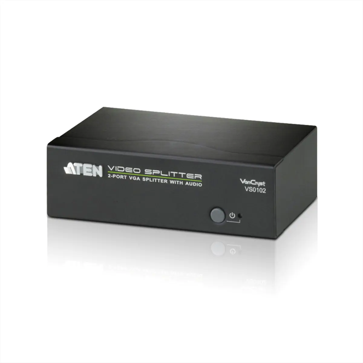 ATEN VS0102, VGA, 2x VGA, 1920 x 1440 Pixel, Schwarz, Metall, 30 m