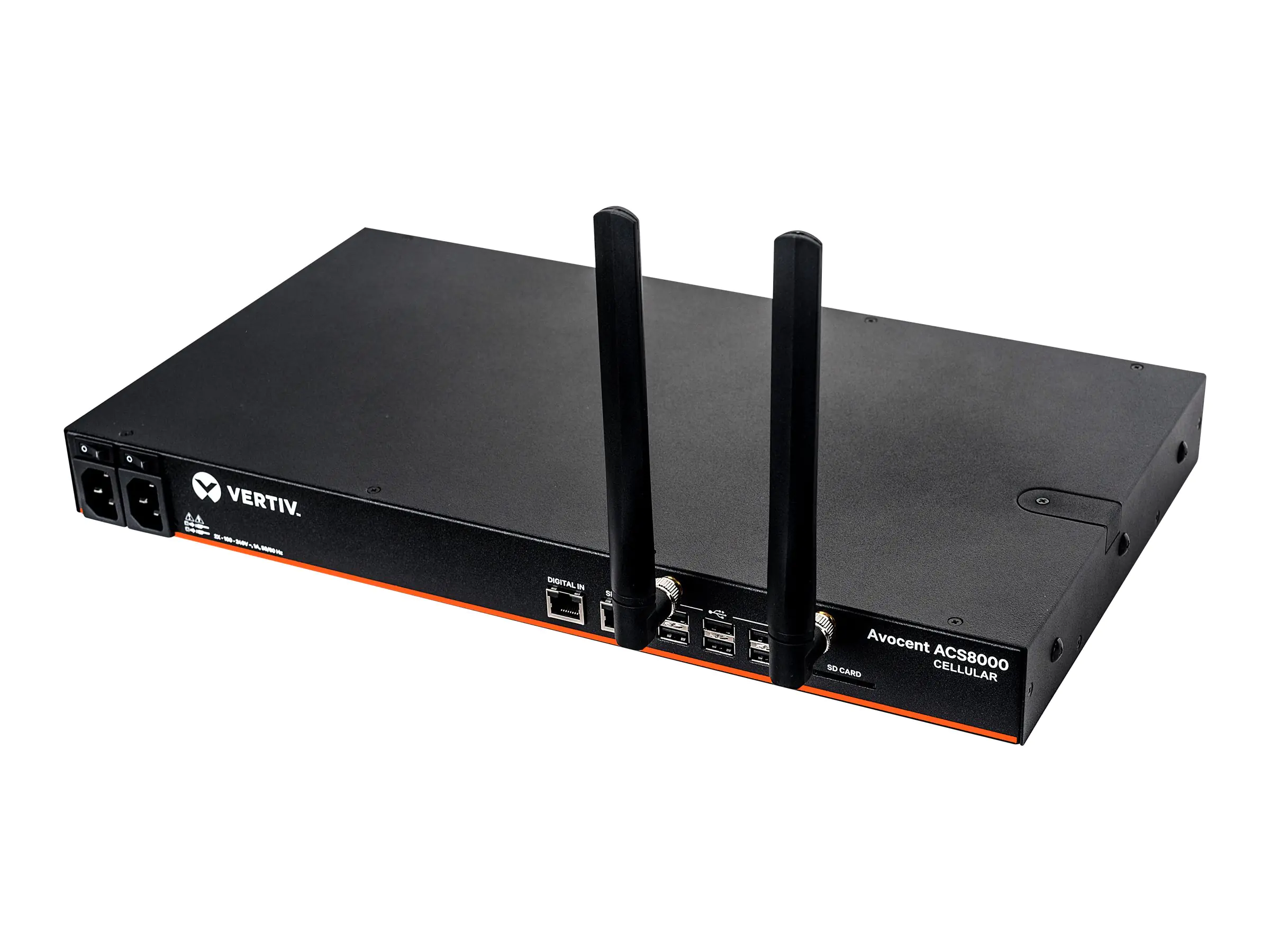 Avocent ACS 8000 Advanced Console Server ACS8008-EU-DAC-400 - Konsolenserver - 8 Anschlüsse - 1GbE, RS-232, RS-422, RS-485 - LTE B1/B20/B28/B3/B7/B8 - 1U - Rack-montierbar