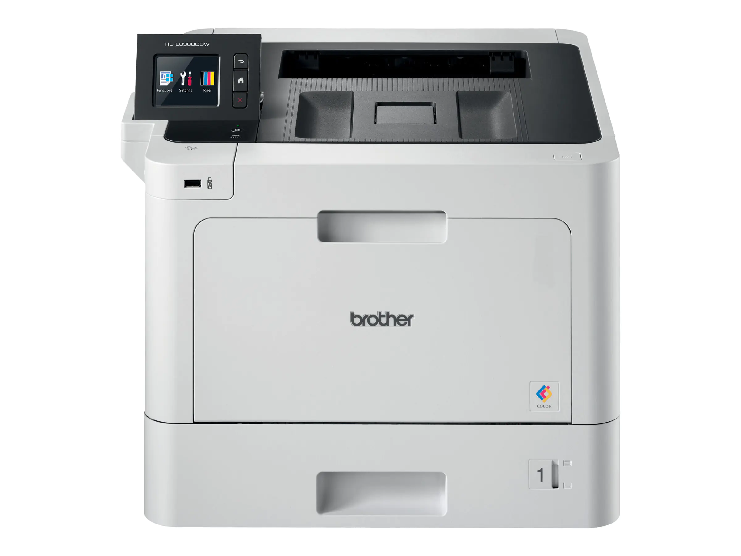 Brother HL-L8360CDW - Drucker - Farbe - Duplex - Laser - A4/Legal - 2400 x 600 dpi - bis zu 31 Seiten/Min. (einfarbig)/ bis zu 31 Seiten/Min. (Farbe) - Kapazität: 300 Blätter - USB 2.0, Gigabit LAN, Wi-Fi(n), USB-Host, NFC mit Brother PRINT AirBag für 400