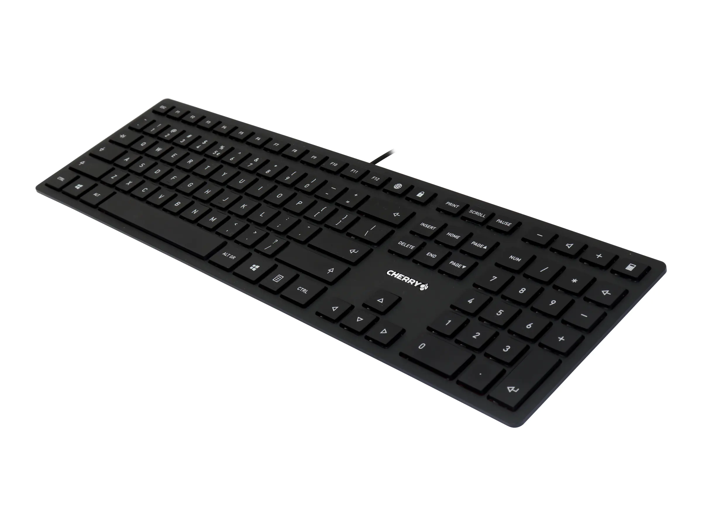 CHERRY KC 6000 SLIM - Tastatur - USB - Englisch - Tastenschalter: CHERRY SX - Schwarz