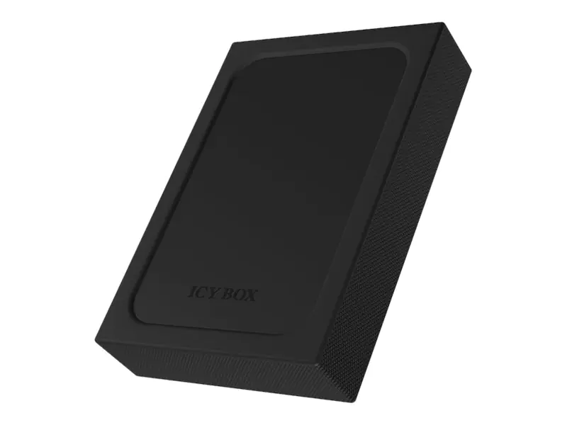RaidSonic ICY BOX IB-256WP - Speichergehäuse mit Datenanzeige, Kabel-Schutzschalter - 2.5" (6.4 cm) - SATA 6Gb/s - USB 3.0 - Schwarz
