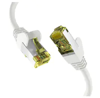 EFB-Elektronik - Patch-Kabel - RJ-45 (M) zu RJ-45 (M) - 20 m - 6 mm - S/FTP, PiMF - CAT 6a - geschirmt, halogenfrei, geformt, verseilt, Knickschutzmanschette, bis zu 10 Gbps Datentransferrate, Steckerbelegung 1:1 - weiß
