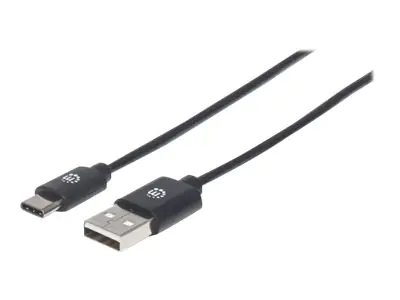 Manhattan USB-C to USB-A Cable, 50cm, Male to Male, Black, 480 Mbps (USB 2.0) 354912