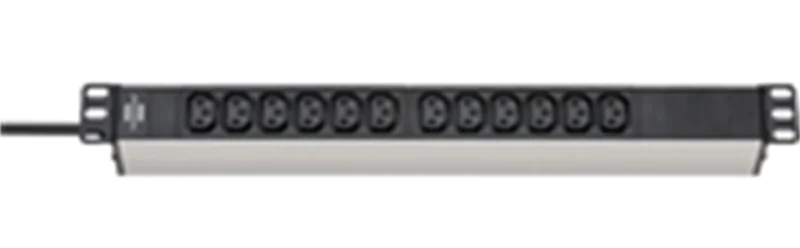 Brennenstuhl 1390007112, 2 m, Drinnen, C13-Koppler, IP20, Schwarz, Silber, 12 AC-Ausgänge