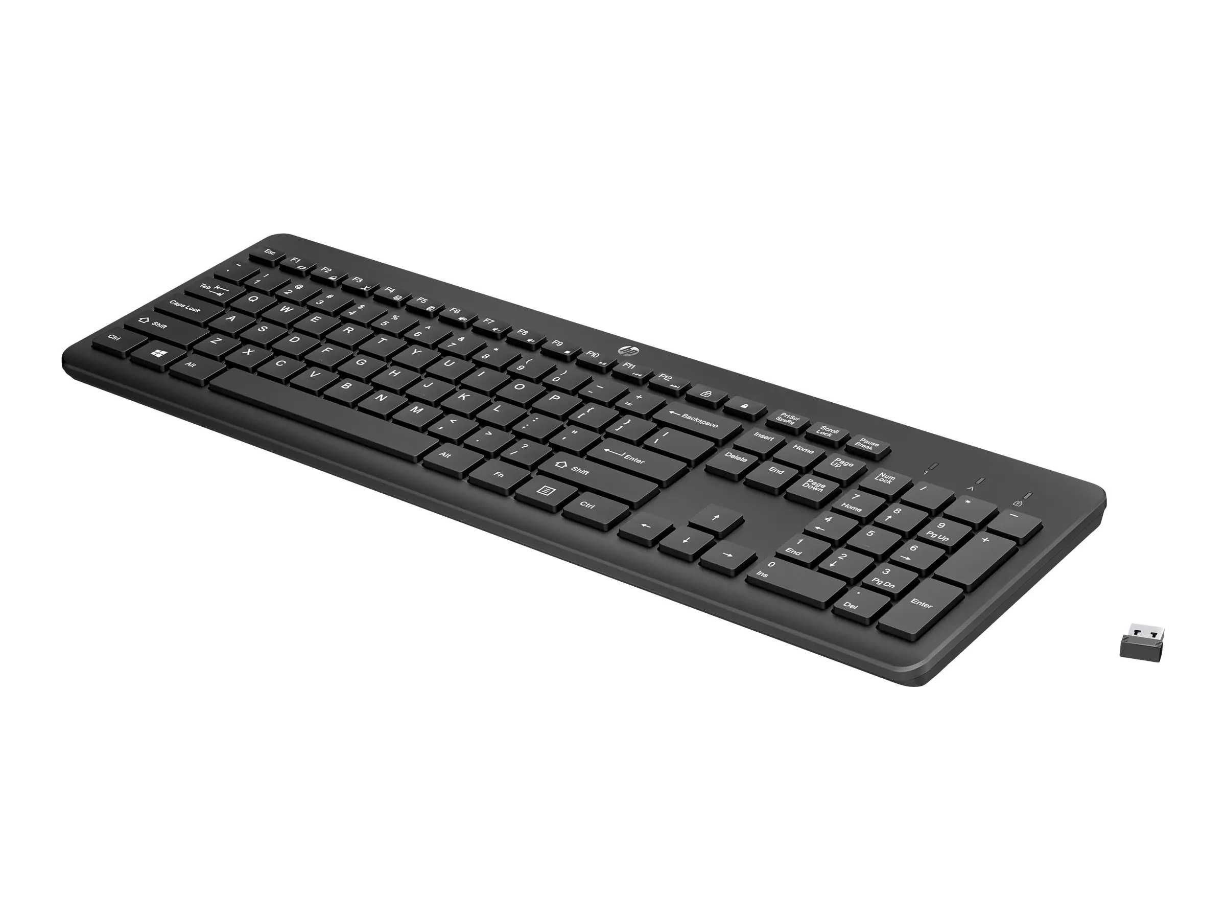 HP 230 - Tastatur - kabellos - 2.4 GHz - Deutsch - Schwarz - für OMEN by HP Laptop 16; Victus by HP Laptop 16; Laptop 14, 15, 17; Pavilion Plus Laptop 14
