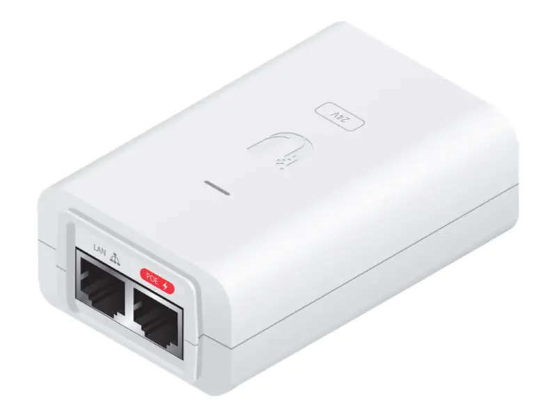 Ubiquiti Networks POE-24-24W-WH - Power Injector - Wechselstrom 100-240 V - Ausgangsanschlüsse: 1