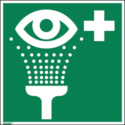Hinweisschild Augenspüleinrichtung ISO 7010 200x200mm PVC Hinweisschild Augenspüleinrichtung ISO 7010 200x200mm PVC