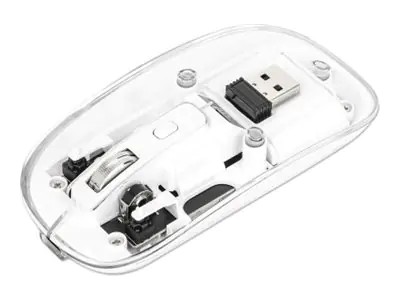 Manhattan Maus - wiederaufladbar - rechts- und linkshändig - optisch - 4 Tasten - kabellos - 2.4 GHz - kabelloser Empfänger (USB) 190275