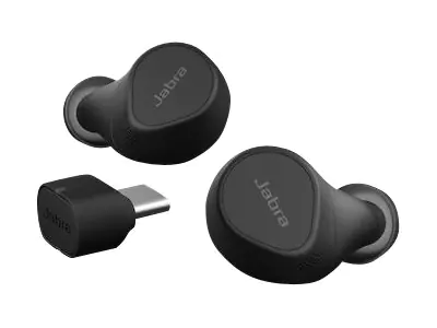 Jabra Evolve2 Buds MS - True Wireless-Kopfhörer mit Mikrofon - im Ohr - Bluetooth - aktive Rauschunterdrückung - Adapter USB-C via Bluetooth - Geräuschisolierung - Schwarz - Zertifiziert für Microsoft Teams Jabra Evolve2 Buds MS - True Wireless-Kopfhörer mit Mikrofon - im Ohr - Bluetooth - aktive Rauschunterdrückung - Adapter USB-C via Bluetooth - Geräuschisolierung - Schwarz - Zertifiziert für Microsoft Teams
