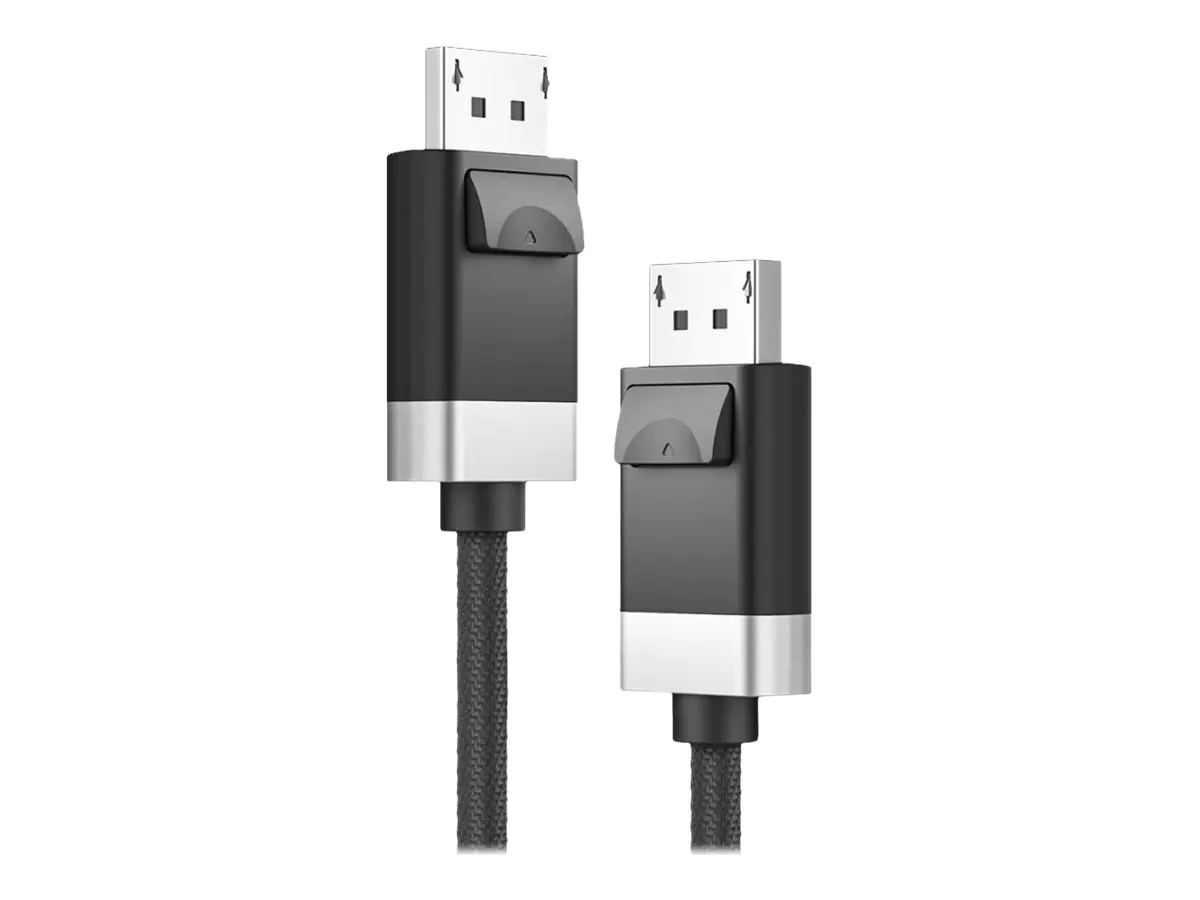 ALOGIC Fusion - DisplayPort-Kabel - DisplayPort (M) eingerastet zu DisplayPort (M) eingerastet - DisplayPort 1.4 - 1 m - Support von 4K 120 Hz, Support von 8K 60 Hz - Schwarz, Space-grau