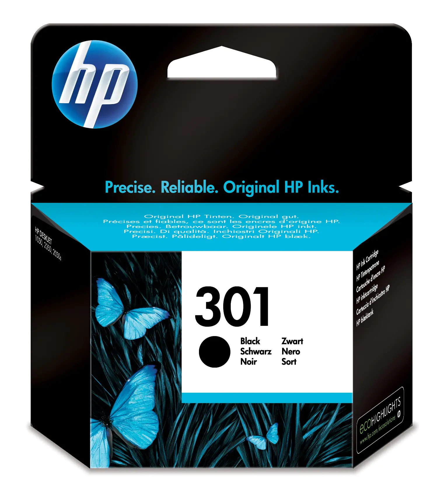 HP 301 - 3 ml - Schwarz - original - Tintenpatrone - für Deskjet 1000, 1010, 1050 J410, 1050A J410, 1051A J410, 1055 J410, 1056 J410, (1510), 1512 HP 301 - 3 ml - Schwarz - original - Tintenpatrone - für Deskjet 1000, 1010, 1050 J410, 1050A J410, 1051A J410, 1055 J410, 1056 J410, (1510), 1512