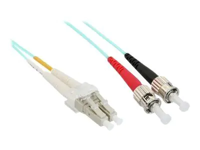 InLine - Patch-Kabel - LC Multi-Mode (M) zu ST multi-mode (M) - 5 m - Glasfaser - 50/125 Mikrometer - OM3 - halogenfrei - Türkis InLine - Patch-Kabel - LC Multi-Mode (M) zu ST multi-mode (M) - 5 m - Glasfaser - 50/125 Mikrometer - OM3 - halogenfrei - Türkis