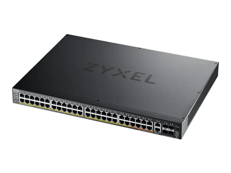 ZyXEL XGS2220 Series XGS2220-54HP - Switch - 48 Port GbE L3 Access, NebulaFLEX Cloud, mit 6 10G Uplink - managed - 40 x 10/100/1000 (PoE+) XGS2220-54HP-EU0101F