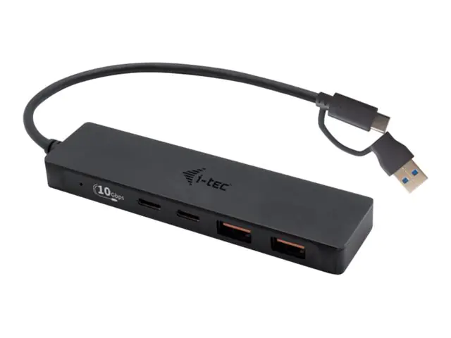i-tec Hub - 2 x USB 3.2 Gen 2 + 2 x USB-C 3.2 C31HUBMETAL2A2C