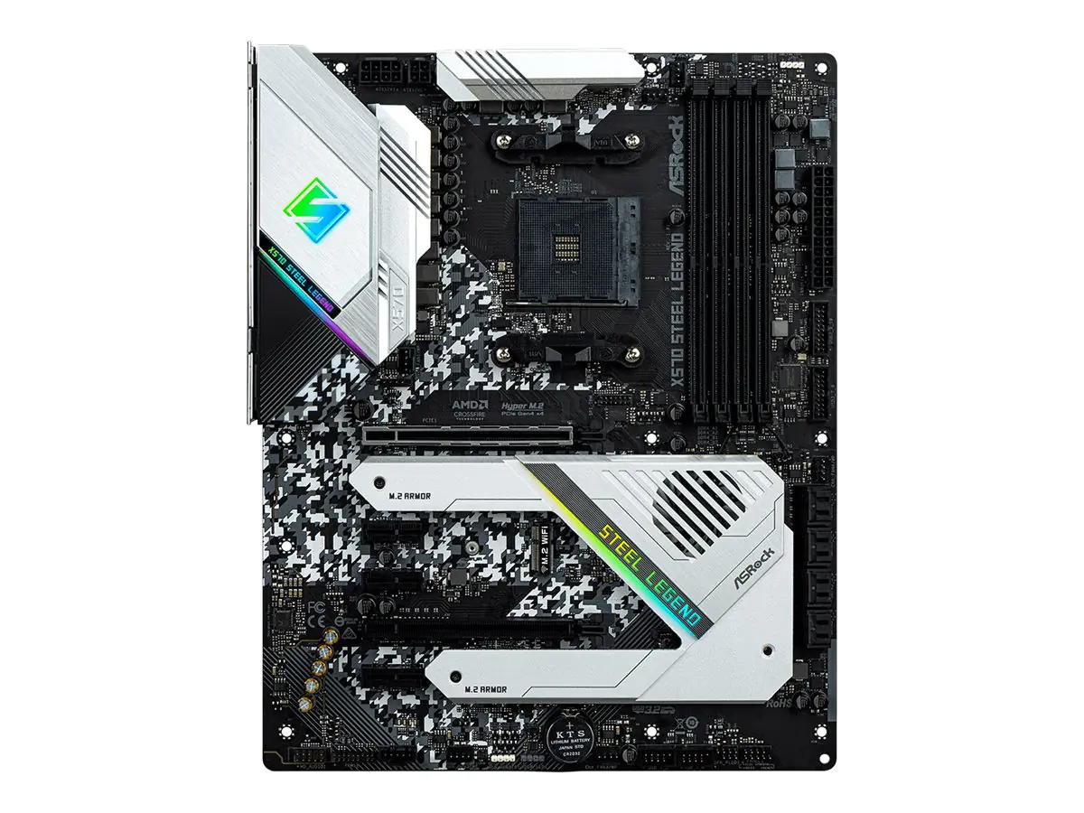 ASRock X570 Steel Legend - Motherboard - ATX - Socket AM4 - AMD X570 Chipsatz - USB-C Gen2, USB 3.2 Gen 1, USB 3.2 Gen 2 - Gigabit LAN - Onboard-Grafik (CPU erforderlich) - HD Audio (8-Kanal)