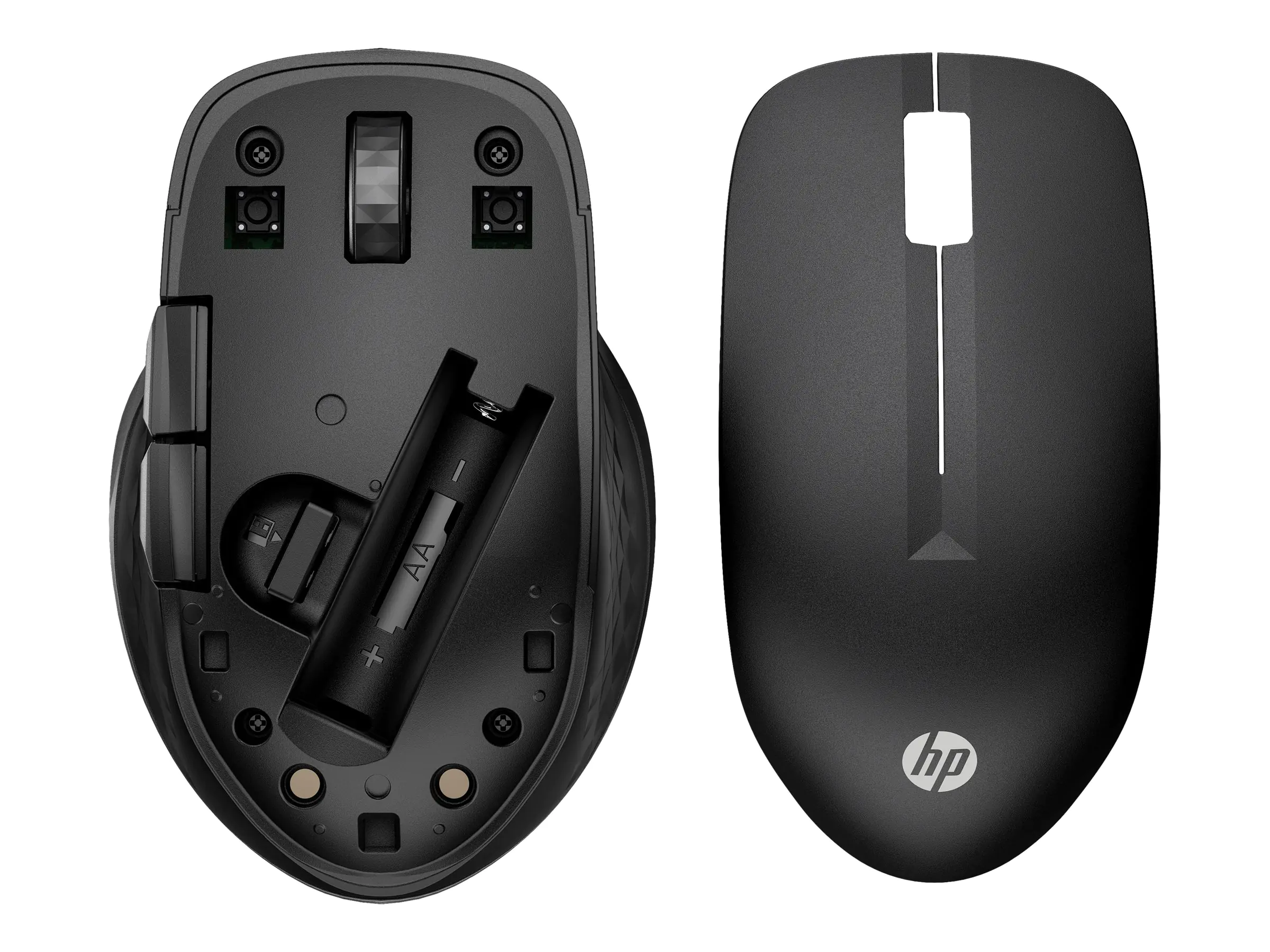 HP 430 - Maus - Multi-Gerät - ergonomisch - rechts- und linkshändig - 5 Tasten - kabellos - Bluetooth 5.0, 2.4 GHz - kabelloser Empfänger (USB) 3B4Q2AA#ABB
