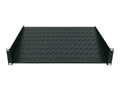 Intellinet 19" Cantilever Shelf, 1U, 2-Point Front Mount, 150mm Depth, Max 25kg, Black, Three Year Warranty - Rack - Regal - Schwarz, RAL 9005 - 1U - 48.3 cm (19")
