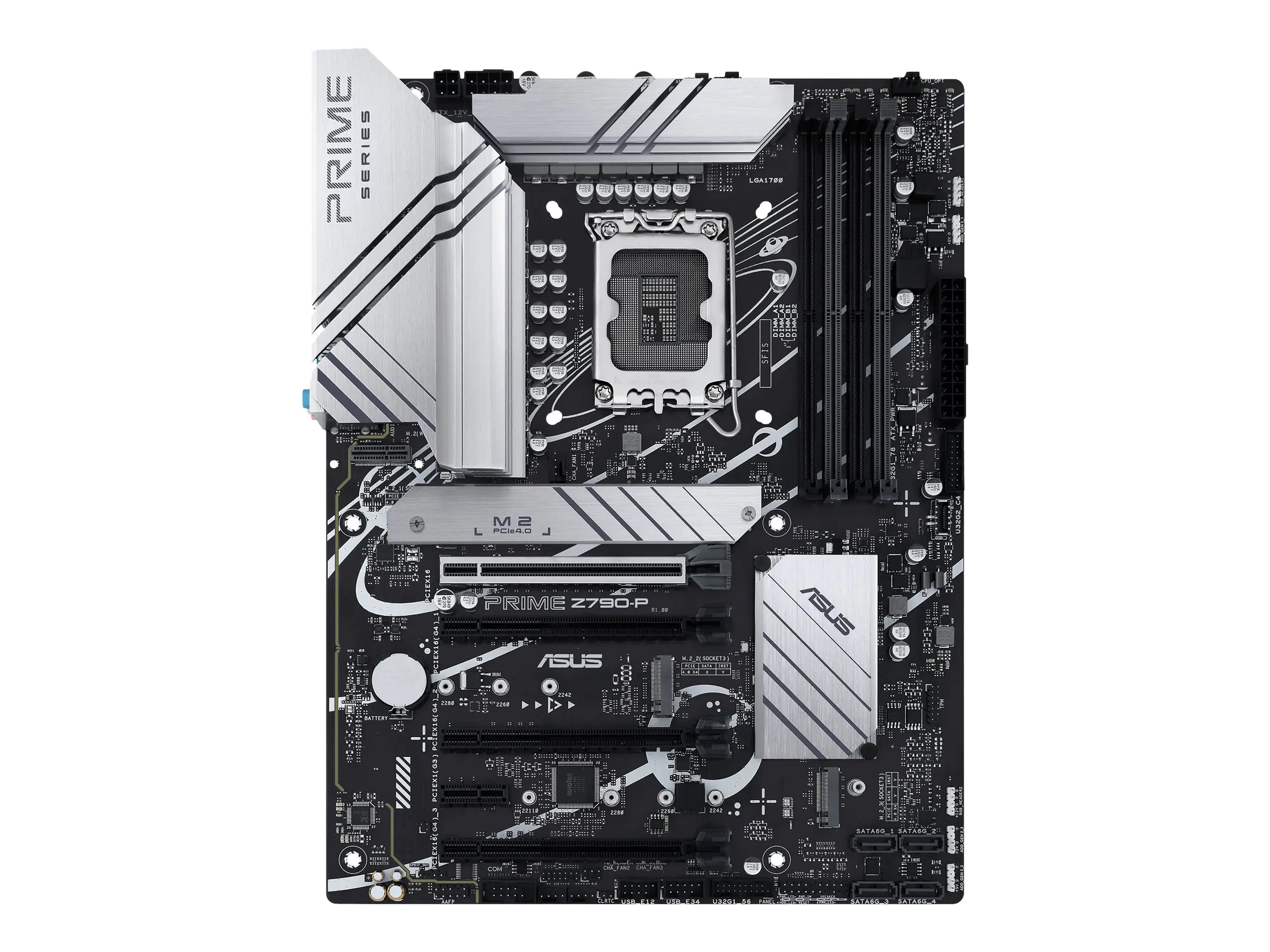ASUS PRIME Z790-P - Motherboard - ATX - LGA1700-Sockel - Z790 Chipsatz - USB 3.2 Gen 1, USB 3.2 Gen 2, USB-C 3.2 Gen2, USB-C 3.2 Gen 2x2 - 2.5 Gigabit LAN - Onboard-Grafik (CPU erforderlich) - HD Audio (8-Kanal)