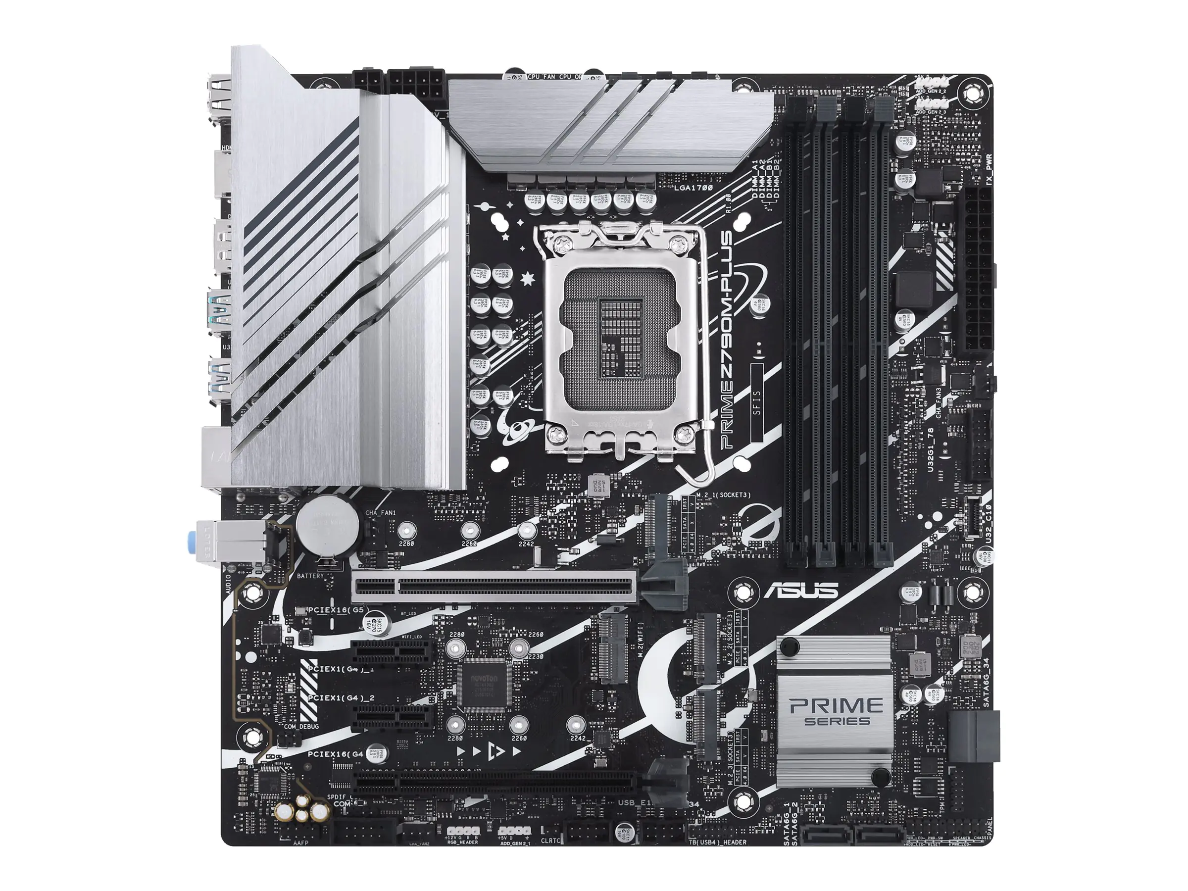 ASUS PRIME Z790M-PLUS - Motherboard - micro ATX - LGA1700 Sockel - Z790 Chipsatz - USB-C 3.2 Gen 2x2, USB-C 3.2 Gen 1, USB 3.2 Gen 2, USB 3.2 Gen 1, USB4 - Gigabit LAN - Onboard-Grafik (CPU erforderlich) 90MB1E70-M0EAY0