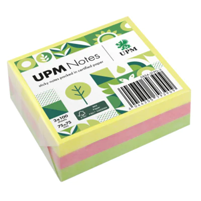 UPM Notes Haftnotiz Brillant 75 x 75 mm (B x H) gelb, rosa, grün 100 Bl./Pack. 3 Block/Pack. UPM Notes Haftnotiz Brillant 75 x 75 mm (B x H) gelb, rosa, grün 100 Bl./Pack. 3 Block/Pack.
