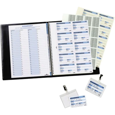 DURABLE Einsteckschild Namensschild 146461 Besucherbuch 100 St./Pack. DURABLE Einsteckschild Namensschild 146461 Besucherbuch 100 St./Pack.