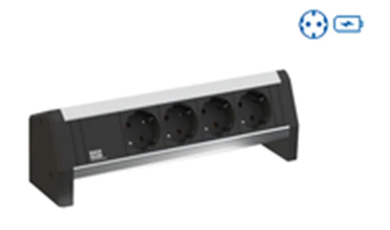 Bachmann DESK 1 - Steckdosenleiste - Eingabe, Eingang GST18 - Ausgangsanschlüsse: 1 (Stromversorgung, 2 x USB) 902.0382