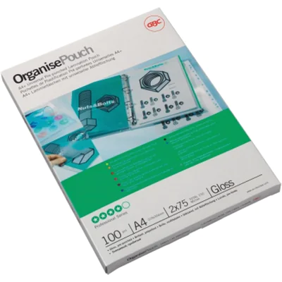 GBC Folientasche OrganisePouch 3743156 A4+ 125mic 100 St./Pack. GBC Folientasche OrganisePouch 3743156 A4+ 125mic 100 St./Pack.