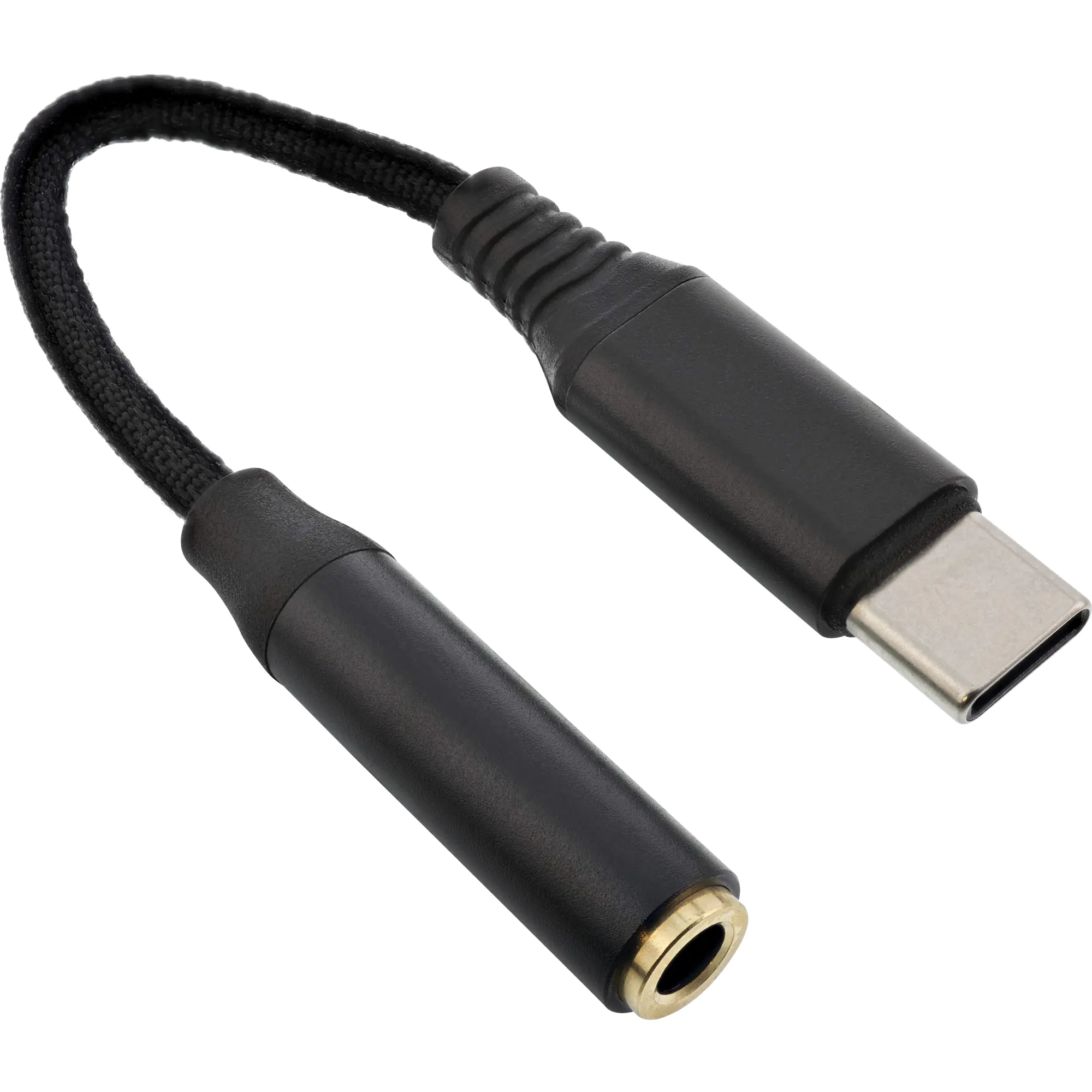 InLine - Adapter USB-C auf Klinkenstecker - 19 pin mini HDMI Type C männlich zu 3,5-mm-Klinkenstecker weiblich - Schwarz
