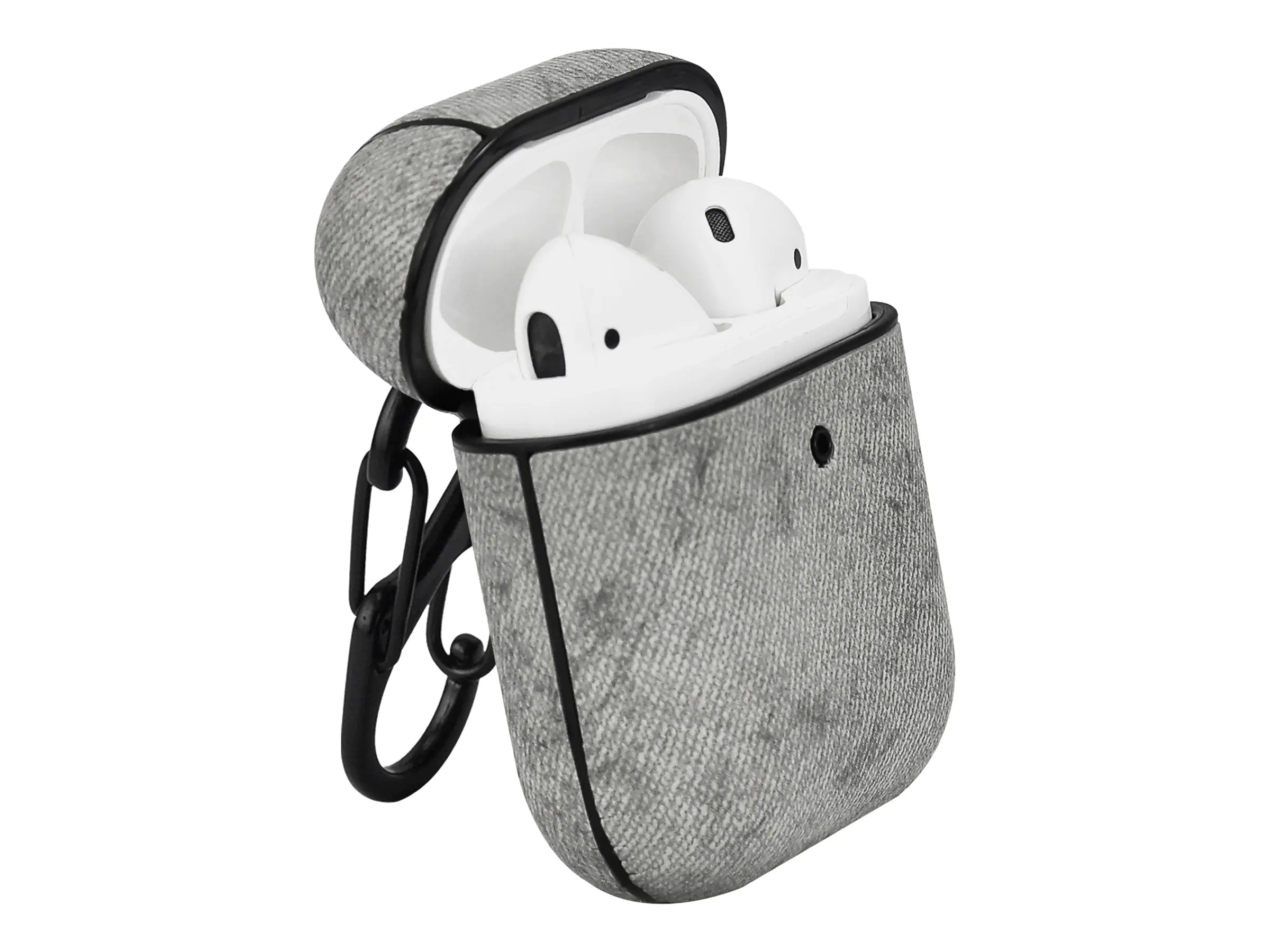 TerraTec Air Box - Tasche für Kopfhöhrer - Polycarbonat - Fabric Gray - für Apple AirPods (1. Generation, 2. Generation) 306848