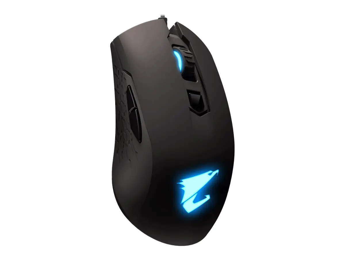 AORUS M4 - Maus - rechts- und linkshändig - optisch - 8 Tasten - kabelgebunden - USB - mattschwarz