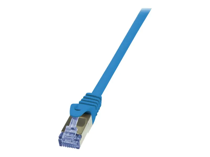LogiLink PrimeLine - Patch-Kabel - RJ-45 (M) zu RJ-45 (M) - 2 m - SFTP, PiMF - CAT 6a - halogenfrei, geformt, ohne Haken - Blau