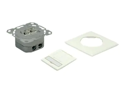 VALUE Dose - Anschlussdose, Unterputz - CAT 6a - STP - RJ-45 X 2 - weiß