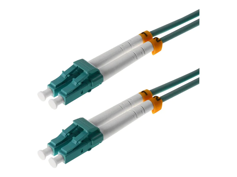 Helos - Patch-Kabel - LC Multi-Mode (M) zu LC Multi-Mode (M) - 0.5 m - Glasfaser - Duplex - 50/125 Mikrometer - OM3 - Aquamarin Helos - Patch-Kabel - LC Multi-Mode (M) zu LC Multi-Mode (M) - 0.5 m - Glasfaser - Duplex - 50/125 Mikrometer - OM3 - Aquamarin