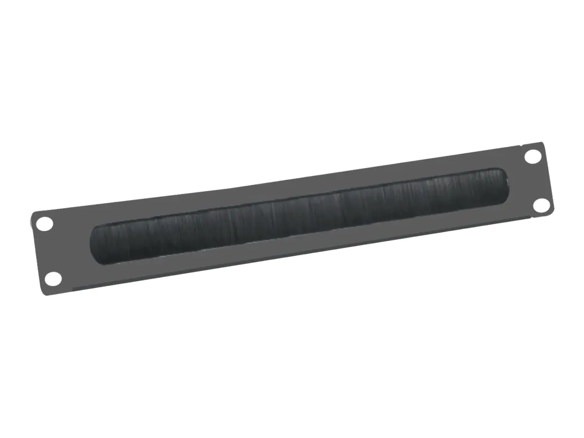 VALUE - Rack-Blende mit Bürste für Kabeldurchführung - RAL 9005 - 2U - 25.4/48.3 cm (10"/19")