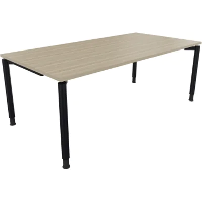 Schreibtisch Vierfuß Rundrohr B2000xT1000xH680-820 an/Eiche Natur Schreibtisch Vierfuß Rundrohr B2000xT1000xH680-820 an/Eiche Natur