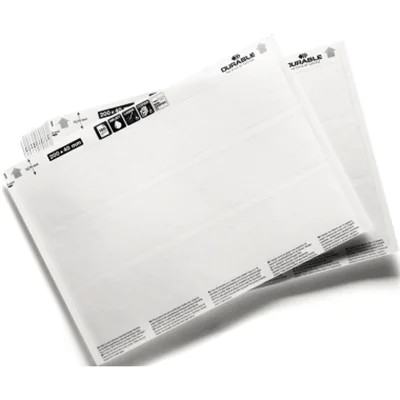 DURABLE Einsteckschild Label Refill 200 x 40 mm (B x H) Karton weiß 60 Schilder DURABLE Einsteckschild Label Refill 200 x 40 mm (B x H) Karton weiß 60 Schilder