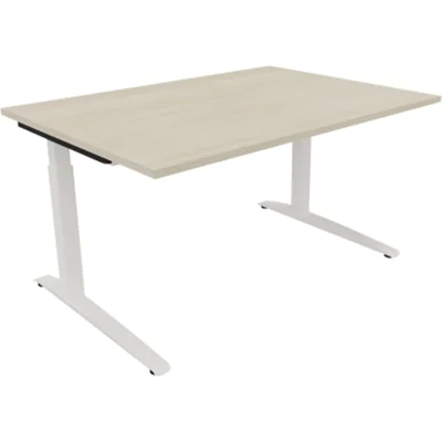 Schreibtisch Kufe Einzels. Quadrat B1400xT1000xH650-850 ws/Akazie hell Schreibtisch Kufe Einzels. Quadrat B1400xT1000xH650-850 ws/Akazie hell