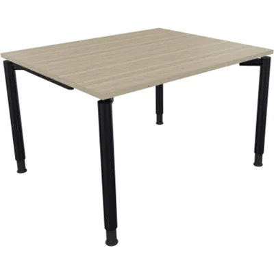 Schreibtisch Vierfuß Rundrohr B1200xT1000xH680-820 an/Eiche Natur Schreibtisch Vierfuß Rundrohr B1200xT1000xH680-820 an/Eiche Natur