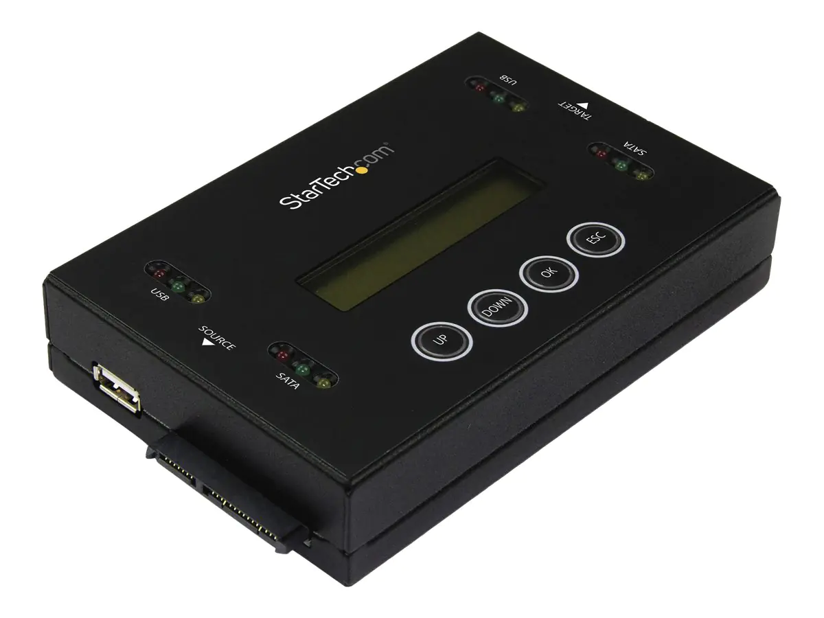 StarTech Laufwerks Duplizierer und Löscher für USB Sticks und 2,5 / 3,5" SATA Laufwerke - 1:1 duplizierung plus Cross-interface - Festplatte / USB-Drive-Duplikator - 1 Schächte (Serial ATA-600 / USB) - für P/N: SVA12M5NA