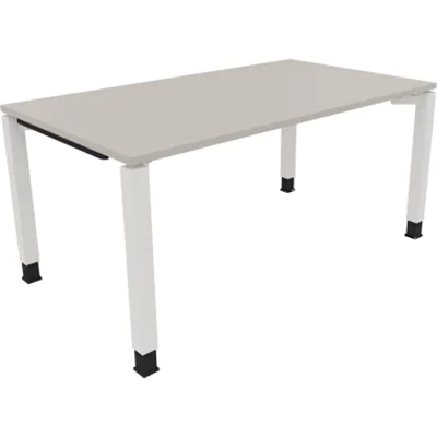 Schreibtisch Vierfuß Quadratrohr B1600xT900xH680-820 ws/Lichtgrau Schreibtisch Vierfuß Quadratrohr B1600xT900xH680-820 ws/Lichtgrau