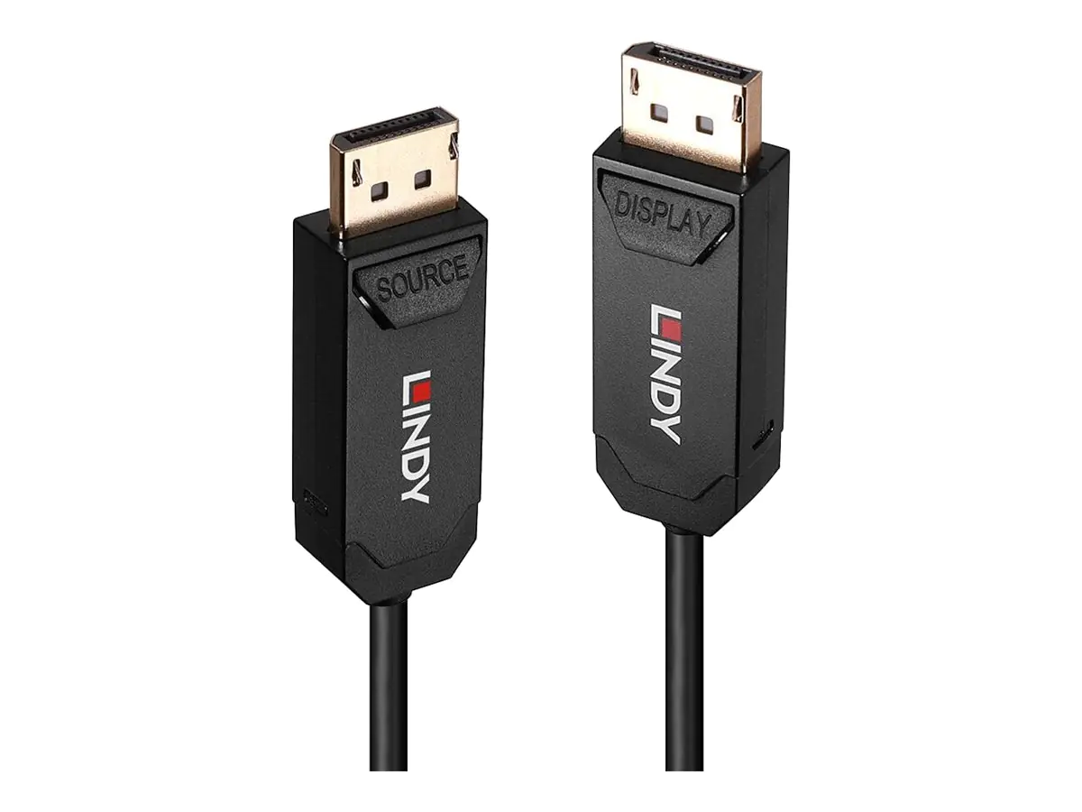 Lindy - DisplayPort-Kabel - DisplayPort (M) zu DisplayPort (M) - DisplayPort 2.0 - 40 m - unterstützt 8K 60 Hz (7680 x 4320), UHBR10 - Schwarz