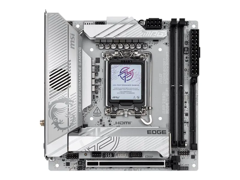 MSI MPG Z890I EDGE TI WIFI - Motherboard - Mini-ITX - LGA1851 Sockel - Z890 Chipsatz - USB4, USB 3.2 Gen 1, USB 3.2 Gen 2, USB-C 3.2 Gen 2x2, USB-C 3.2 Gen2 - 5 Gigabit Ethernet, Wi-Fi 7, Bluetooth - Onboard-Grafik (CPU erforderlich) 7E33-001R