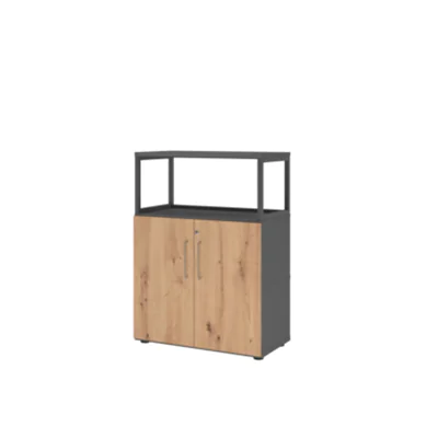 Hammerbacher Regalschrank FlexWall 800 x 1.100 x 417 mm (B x H x T) Flügeltür ohne Rollen Holz Hammerbacher Regalschrank FlexWall 800 x 1.100 x 417 mm (B x H x T) Flügeltür ohne Rollen Holz