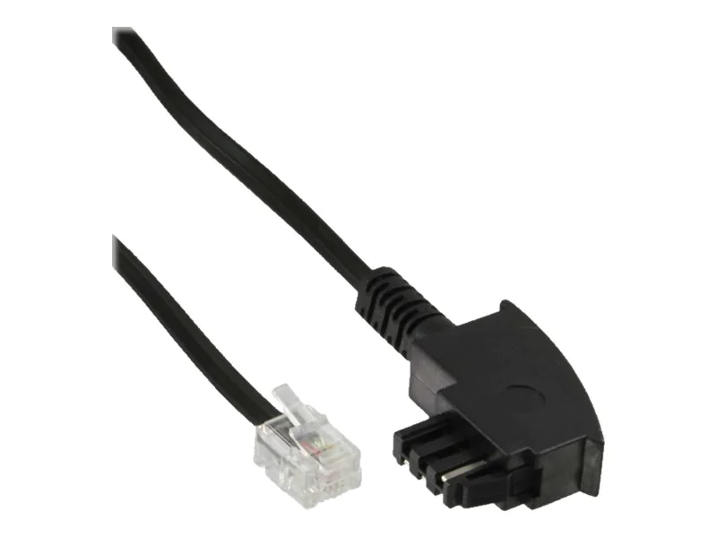 InLine - Telefonkabel - RJ-11 (M) zu TAE-F (M) - 6 m - Schwarz InLine - Telefonkabel - RJ-11 (M) zu TAE-F (M) - 6 m - Schwarz