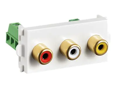 VALUE A/V Modules - Modulare Eingabe - RCA X 3 - weiß (Packung mit 20) VALUE A/V Modules - Modulare Eingabe - RCA X 3 - weiß (Packung mit 20)