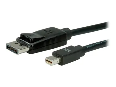 VALUE - DisplayPort-Kabel - Mini DisplayPort (M) zu DisplayPort (M) - 2 m - eingerastet - Schwarz VALUE - DisplayPort-Kabel - Mini DisplayPort (M) zu DisplayPort (M) - 2 m - eingerastet - Schwarz