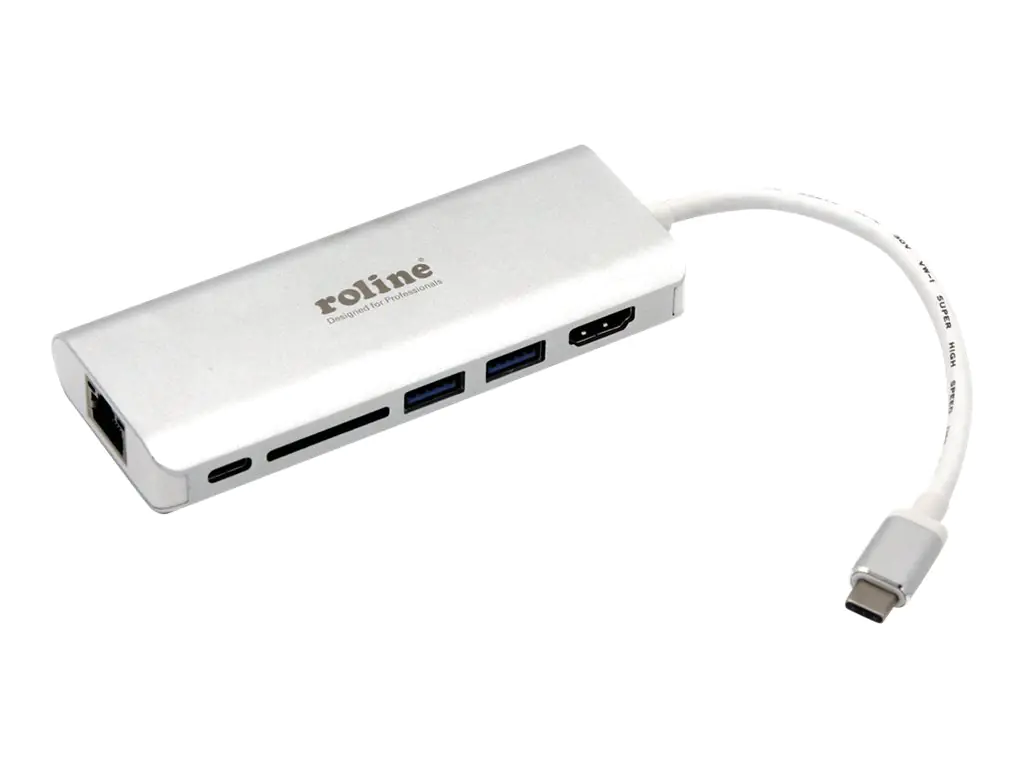 ROLINE Dockingstation - USB-C 3.1 - 1GbE 12.02.1037