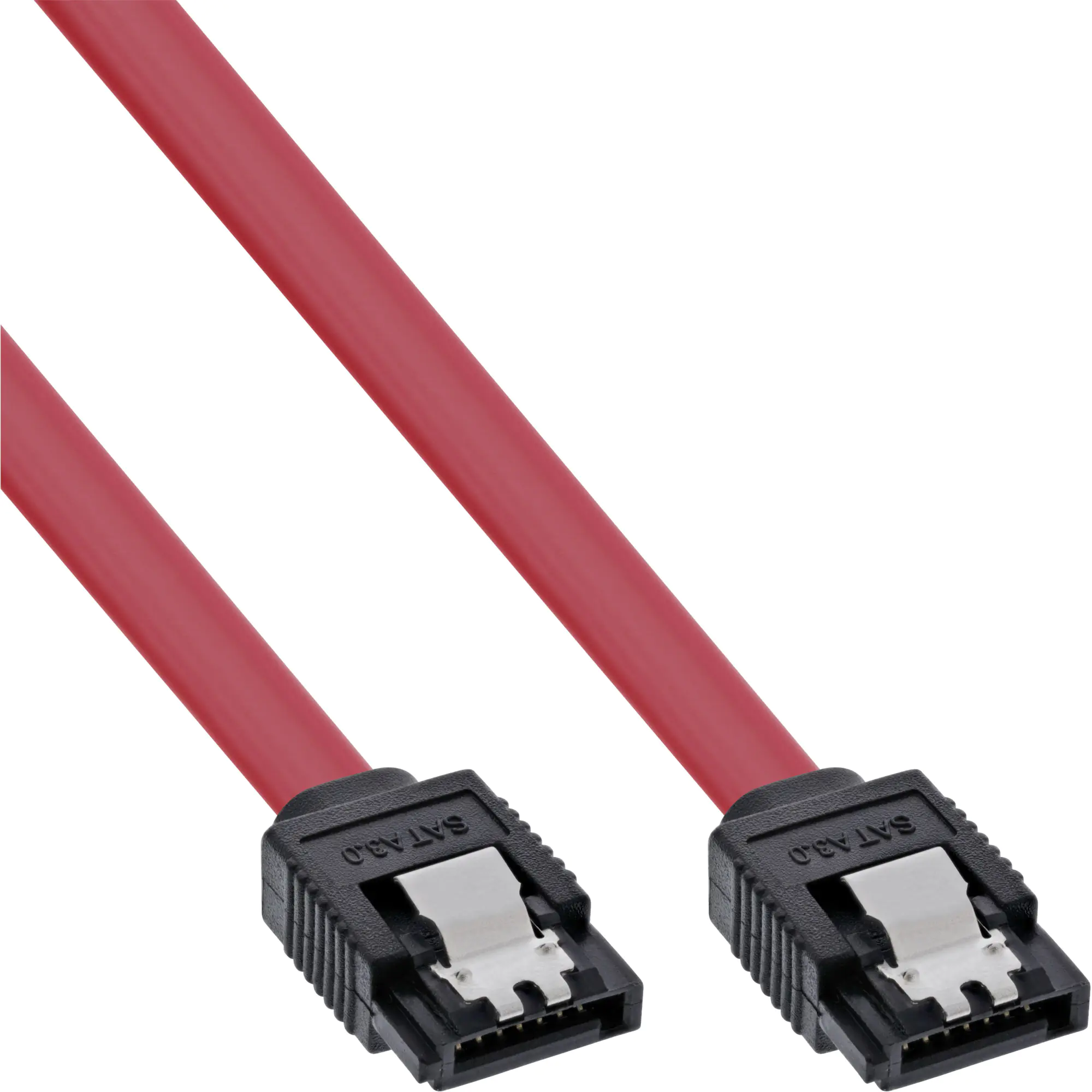 InLine SATA 6Gb/s Kabel - mit Lasche - 0,3m 27303
