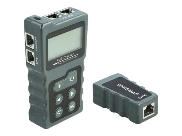 Delock LCD Cable Tester RJ45 / PoE / DC - Netzwerktester-Set Delock LCD Cable Tester RJ45 / PoE / DC - Netzwerktester-Set