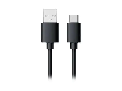 RealPower - USB-Kabel - USB (M) zu 24 pin USB-C (M) - 60 cm - Schwarz